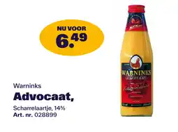 Bidfood Warninks Advocaat aanbieding