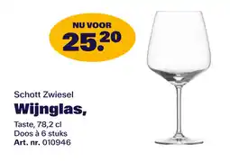 Bidfood Schott Zwiesel Wijnglas, aanbieding