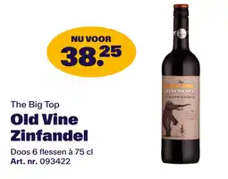 Bidfood The Big Top Old Vine Zinfandel aanbieding