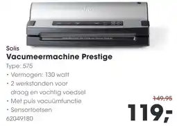 HANOS Solis Vacumeermachine Prestige aanbieding