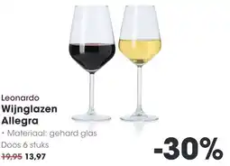HANOS Leonardo Wijnglazen Allegra aanbieding