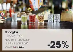 HANOS Shotglas aanbieding
