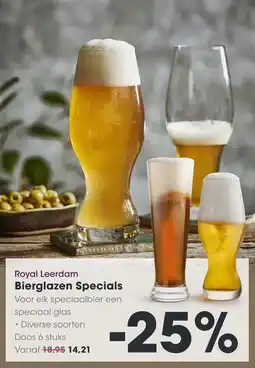 HANOS Royal Leerdam Bierglazen Specials aanbieding