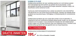 Kluswijs Dubbele plissé aanbieding
