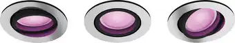 Coolblue Philips Hue Centura inbouwspot White and Color - rond - Aluminium - 3-pack aanbieding