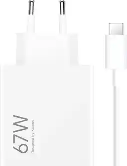 Coolblue Xiaomi Hypercharge Power Delivery Oplader 67W + Usb A naar Usb C Kabel (1m) Wit aanbieding
