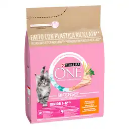Zooplus 50% Korting! 2 x 2,8 kg Purina One droogvoer voor katten. - Junior met Kip 2 x 2,8 kg aanbieding