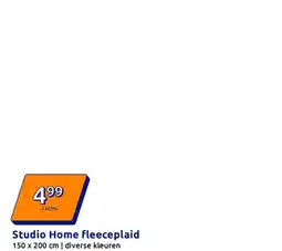 Action Studio Home fleeceplaid aanbieding