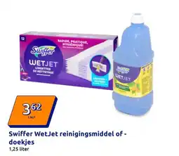 Action Swiffer WetJet reinigingsmiddel of doekjes aanbieding