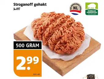 Poiesz Stroganoff gehakt 500 gram aanbieding