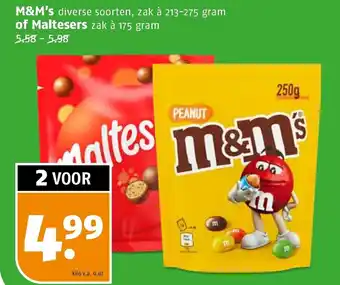 Poiesz M&M's of Maltesers aanbieding