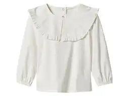 Lidl lupilu Kinder shirt met sierkraag (Wit, 98/104) aanbieding