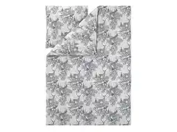 Lidl LIVARNO Dekbedovertrek 140 x 200 cm (Wit/grijs) aanbieding