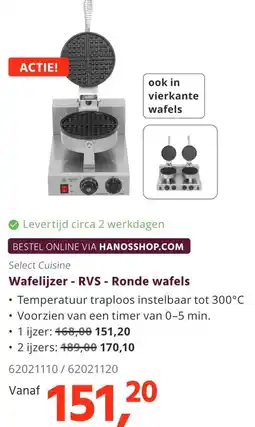 HANOS Wafelijzer - RVS - Ronde wafels aanbieding