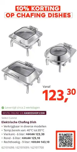 HANOS Elektrische Chafing Dish aanbieding