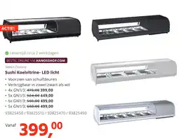 HANOS Sushi Koelvitrine- LED licht aanbieding