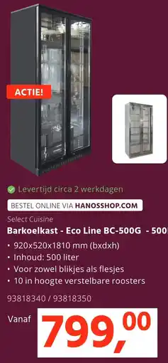 HANOS Barkoelkast - Eco Line BC-500G aanbieding
