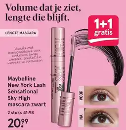Etos Maybelline new york lash sensational sky high mascara zwart aanbieding