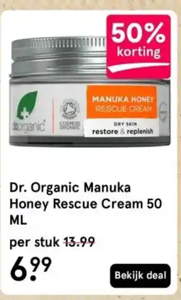 Etos Dr. organic manuka honey rescue cream aanbieding