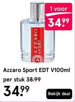 Etos Azzaro Sport EDT V100ml aanbieding