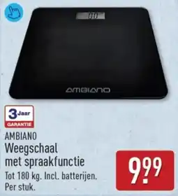 ALDI Ambiano Weegschaal met Spraakfunctie aanbieding