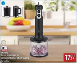 ALDI Ambiano Retro staafmixerset, melkopschuimer of citruspers aanbieding