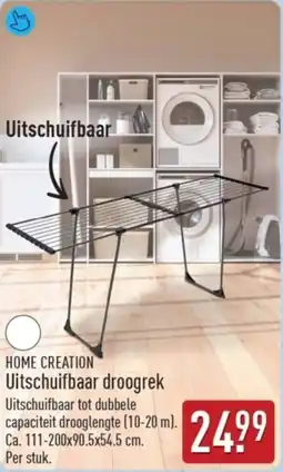 ALDI Home Creation Uitschuifbaar Droogrek aanbieding