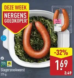 ALDI Slagersrookworst aanbieding