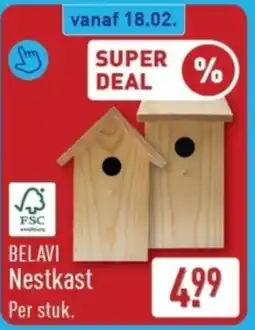 ALDI Belavi Nestkast aanbieding