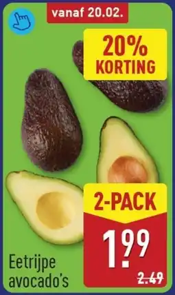 ALDI Eetrijpe avocado's aanbieding