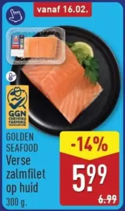 ALDI Golden Seafood Verse Zalmfilet op Huid aanbieding