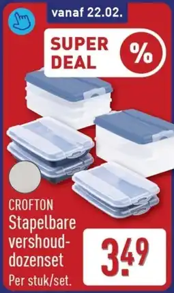 ALDI Crofton Stapelbare Vershouddozen Set aanbieding