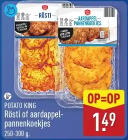 ALDI Potato King Rösti of Aardappel Pannenkoekjes aanbieding