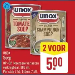 ALDI Unox soep aanbieding