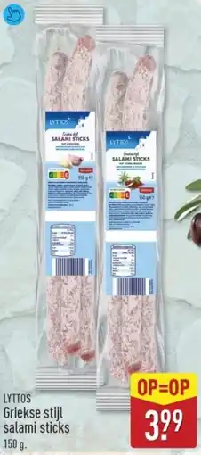 ALDI Lyttos Griekse Stijl Salami Sticks aanbieding