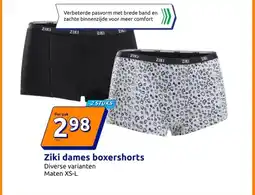 Action Ziki dames boxershorts aanbieding