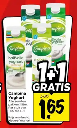 Vomar Voordeelmarkt Campina Yoghurt aanbieding