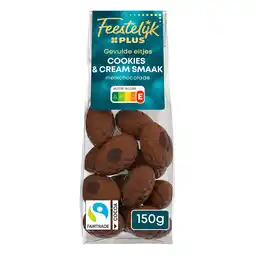 PLUS Feestelijk PLUS Paaseitjes melk cookies cream FT aanbieding