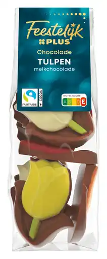 PLUS Feestelijk PLUS Chocolade tulpen Fairtrade aanbieding