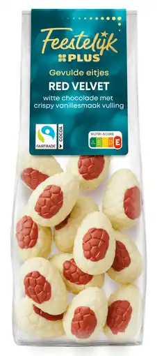 PLUS Feestelijk PLUS Paaseitjes wit Red Velvet aanbieding