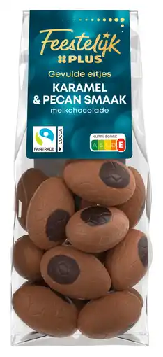 PLUS Feestelijk PLUS Paasei melk pecan karamel aanbieding