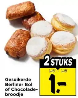 Vomar Voordeelmarkt Gesuikerde Berliner Bol of Chocolade broodje aanbieding
