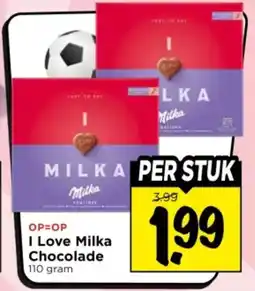 Vomar Voordeelmarkt I Love Milka Chocolade aanbieding