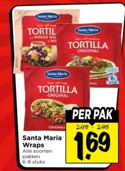 Vomar Voordeelmarkt Santa Maria Wraps aanbieding