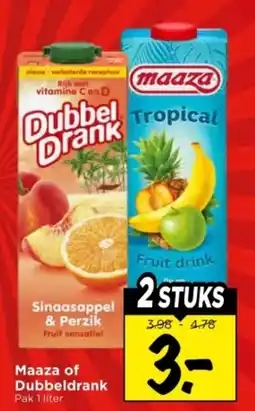 Vomar Voordeelmarkt Maaza of Dubbeldrank aanbieding