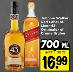 Vomar Voordeelmarkt Johnnie Walker Red Label of Licor 43 Originale- of Creme Brulee aanbieding
