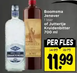 Vomar Voordeelmarkt Boomsma Jenever of Juttertje Kruidenbitter aanbieding