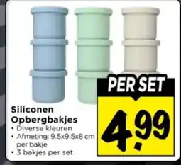 Vomar Voordeelmarkt Siliconen Opbergbakjes aanbieding