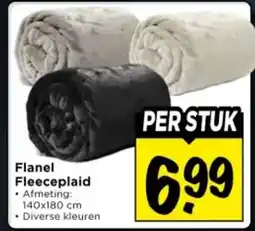 Vomar Voordeelmarkt Flanel Fleeceplaid aanbieding
