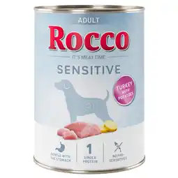 Zooplus Voordeelpakket Rocco Sensitive 24 x 400 g Nieuwe receptuur - 24 x 400 g: Kalkoen met Aardappelen aanbieding